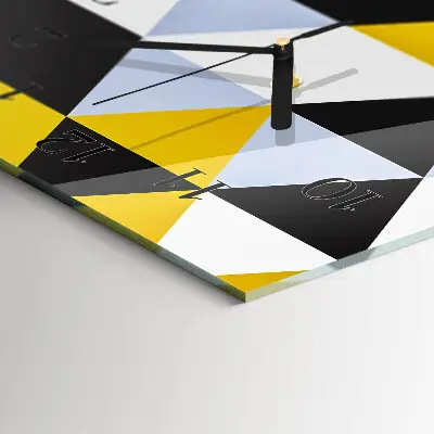 Decoratieve glazen klok verticaal Driehoeken