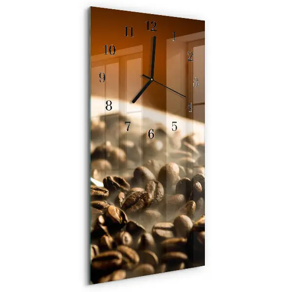Decoratieve glazen klok verticaal Koffiebonen