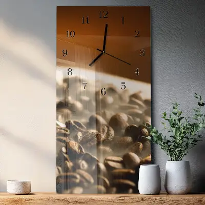 Decoratieve glazen klok verticaal Koffiebonen