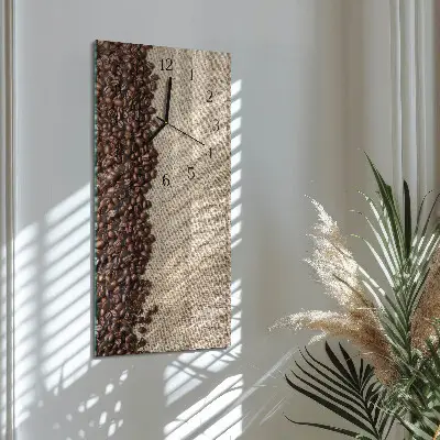 Glazen klok verticaal Koffiebonen
