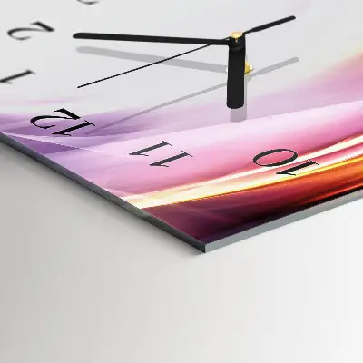 Verticale moderne glazen wandklok Abstractie