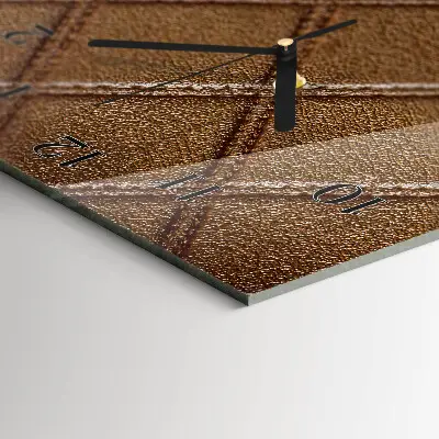 Verticale rechthoekige glazen wandklok Diamanten