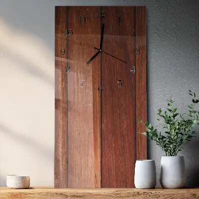 Decoratieve glazen klok verticaal Hout