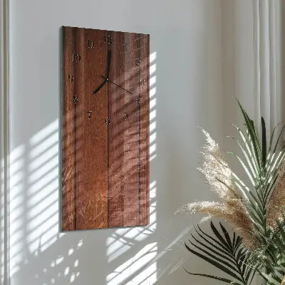 Decoratieve glazen klok verticaal Hout