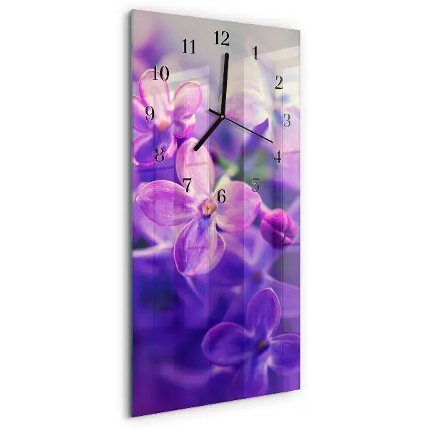 Glazen klok verticaal Bloemen