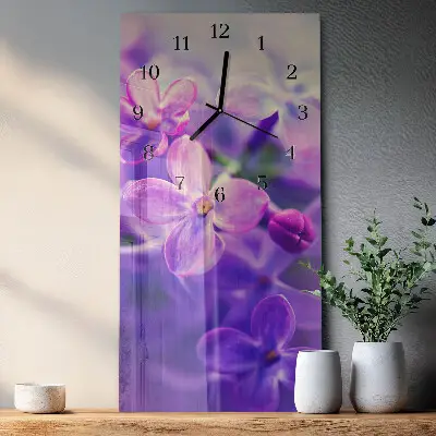 Glazen klok verticaal Bloemen