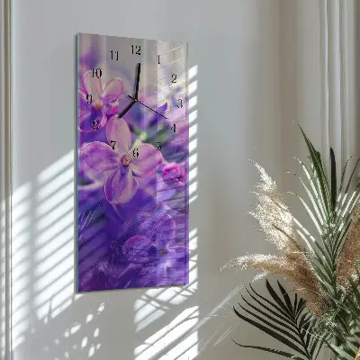 Glazen klok verticaal Bloemen