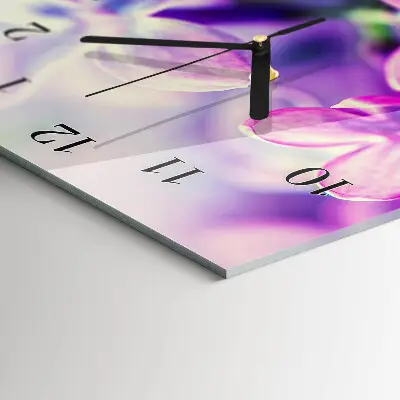 Glazen klok verticaal Bloemen