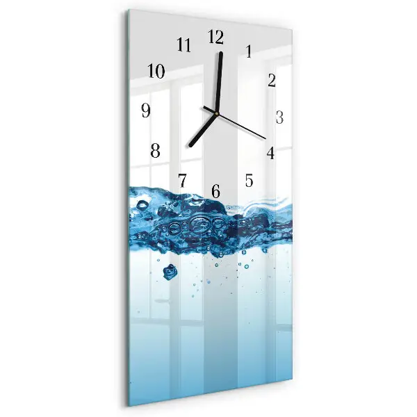 Rechthoekige glas klok verticaal Water