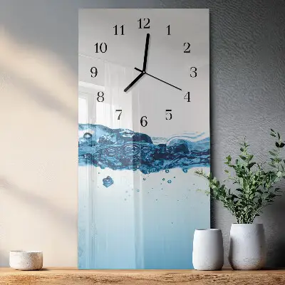 Rechthoekige glas klok verticaal Water