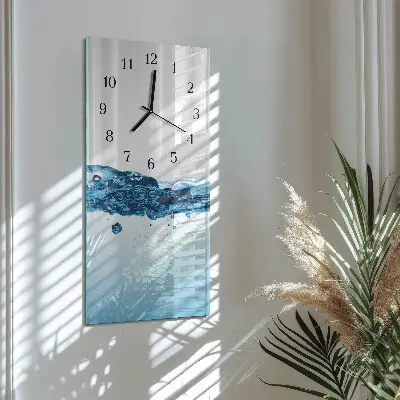 Rechthoekige glas klok verticaal Water