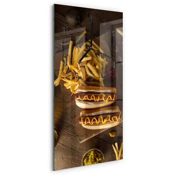 Decoratieve glazen klok verticaal Fastfood