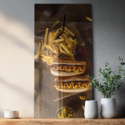 Decoratieve glazen klok verticaal Fastfood