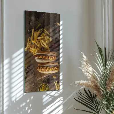 Decoratieve glazen klok verticaal Fastfood