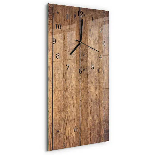 Decoratieve glazen klok verticaal Hout