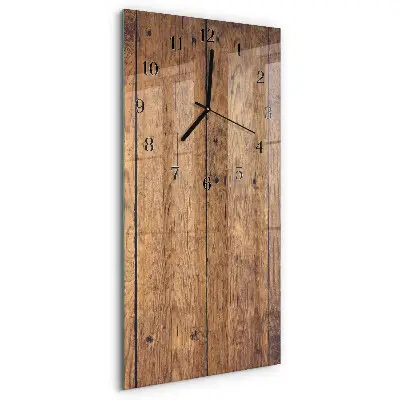 Decoratieve glazen klok verticaal Hout