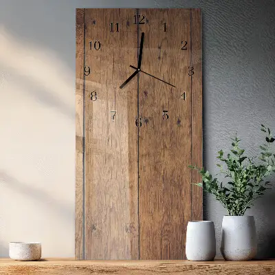 Decoratieve glazen klok verticaal Hout