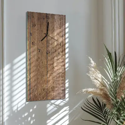Decoratieve glazen klok verticaal Hout