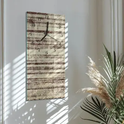 Verticale rechthoekige glazen wandklok Tafelzeil