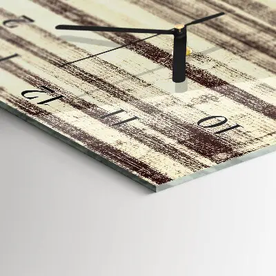 Verticale rechthoekige glazen wandklok Tafelzeil