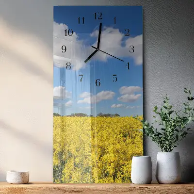 Glazen klok verticaal Veld