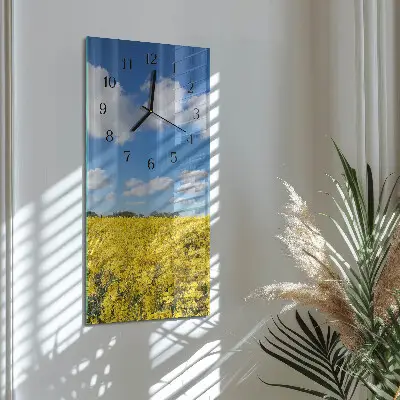 Glazen klok verticaal Veld
