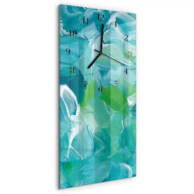 Verticale moderne glazen wandklok Golf