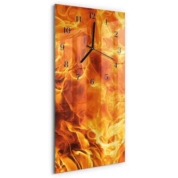 Decoratieve glazen klok verticaal Vuur