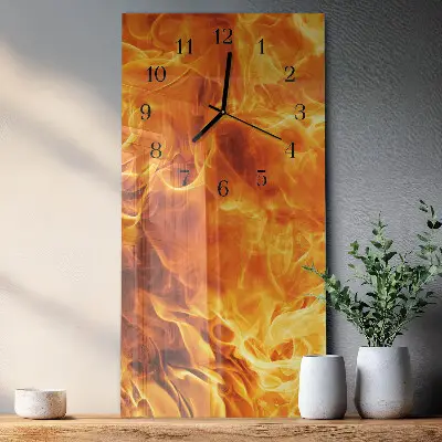 Decoratieve glazen klok verticaal Vuur