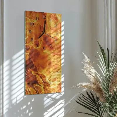 Decoratieve glazen klok verticaal Vuur