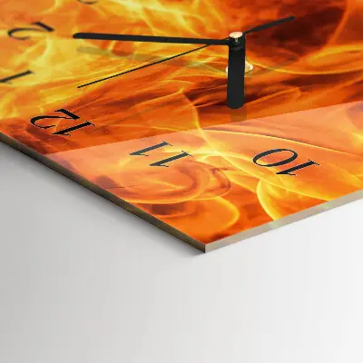 Decoratieve glazen klok verticaal Vuur
