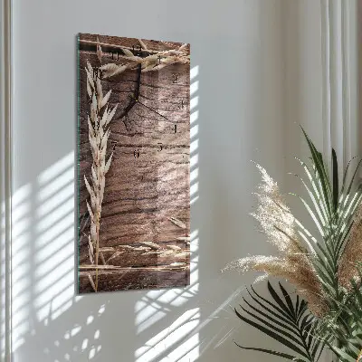 Rechthoekige glas klok verticaal Graantabel