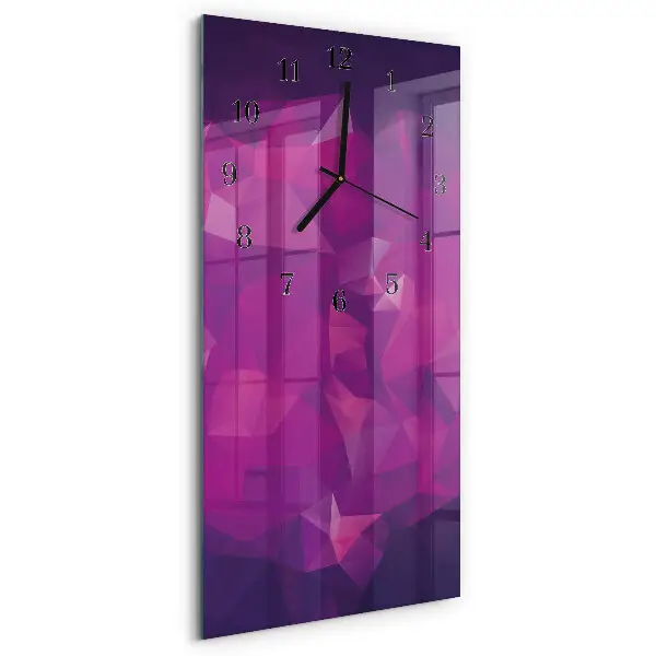 Verticale moderne glazen wandklok Patroon