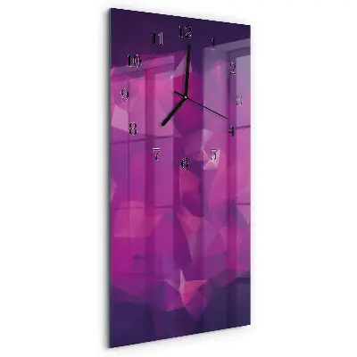 Verticale moderne glazen wandklok Patroon