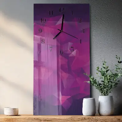 Verticale moderne glazen wandklok Patroon