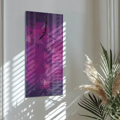 Verticale moderne glazen wandklok Patroon