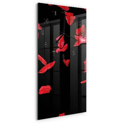 Decoratieve glazen klok verticaal Rozenblaadjes