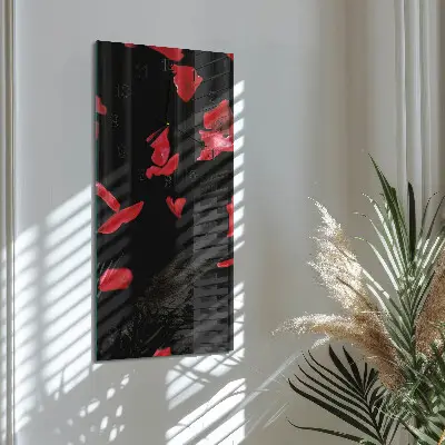 Decoratieve glazen klok verticaal Rozenblaadjes