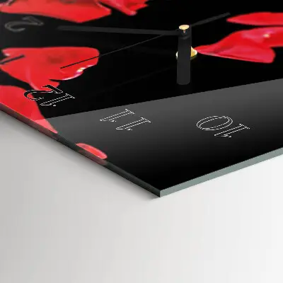 Decoratieve glazen klok verticaal Rozenblaadjes