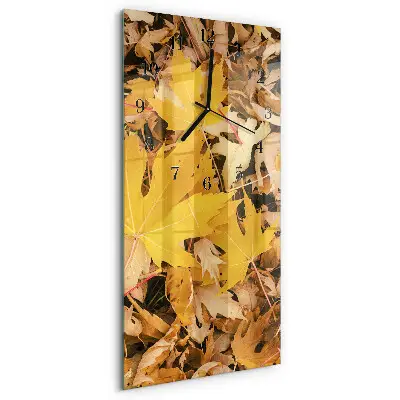 Decoratieve glazen klok verticaal Bladeren