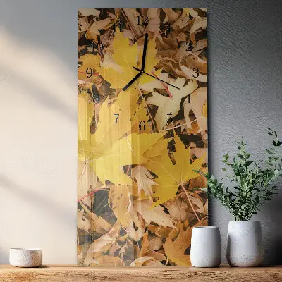 Decoratieve glazen klok verticaal Bladeren