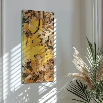 Decoratieve glazen klok verticaal Bladeren