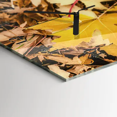 Decoratieve glazen klok verticaal Bladeren