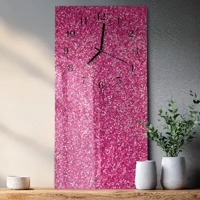 Verticale moderne glazen wandklok Verschijning
