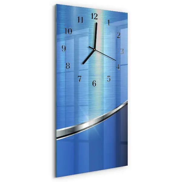 Verticale rechthoekige glazen wandklok Patroon