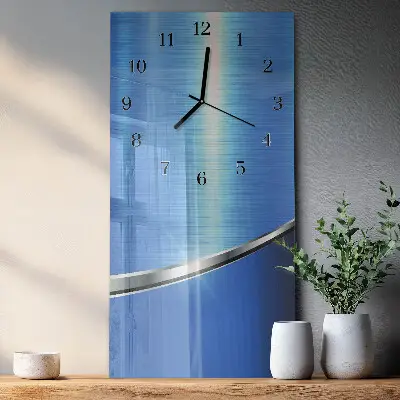 Verticale rechthoekige glazen wandklok Patroon