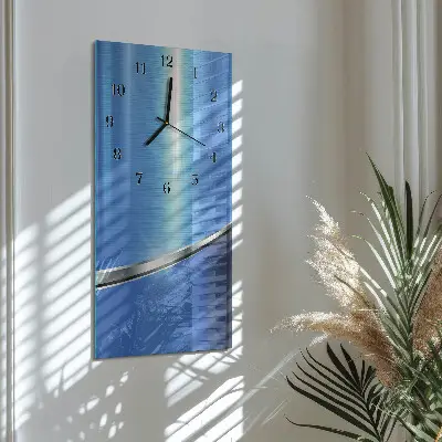 Verticale rechthoekige glazen wandklok Patroon