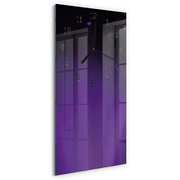 Verticale rechthoekige glazen wandklok Patroon