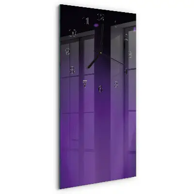 Verticale rechthoekige glazen wandklok Patroon