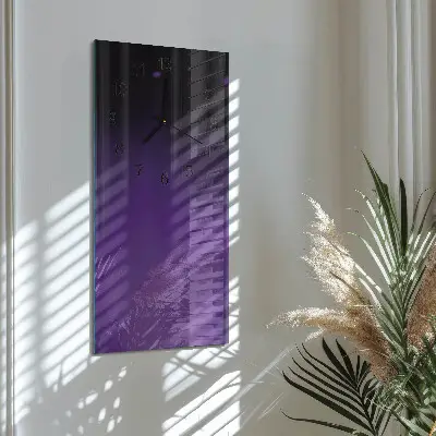 Verticale rechthoekige glazen wandklok Patroon